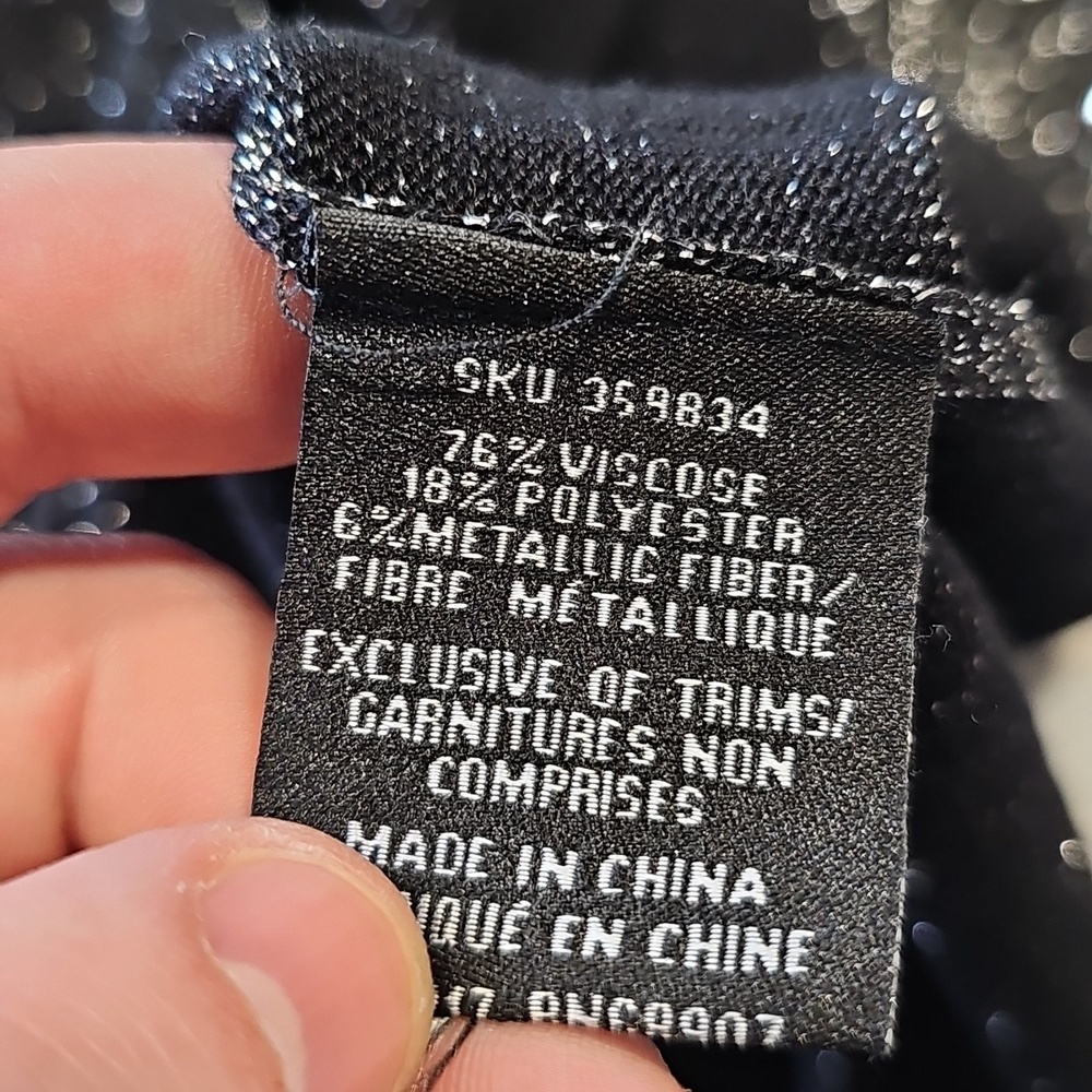 Le Chateau Glittery Black XS Tank Top - Picture 6 of 6